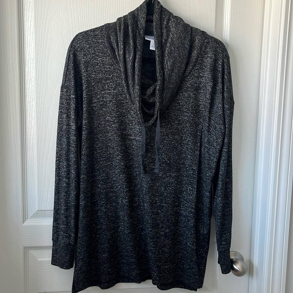 Motherhood Maternity Knit Sweatshirt Medium Adjustable Cowl Neck